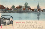 Gruss aus Osten,Panorama,Geschäftshaus W.A.Lohse,gel. 1905