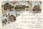 Lithografie Gruss aus Hemmoor a.d. Oste, Verwaltungsgebäude, Fabrik Teilansicht, Postamt, gel. 1898