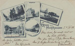 Gruss aus Hechthausen,Villa Magdalena,Kirche,Postgebäude,Fähre,Schröders Gasthaus,gel.1898