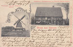 Gruss aus Isensee,Windmühle von W w.Wichers,Isensee,Handlung u. Posthülfsstelle von Heinrich Stüven,Isensee,gel.1913